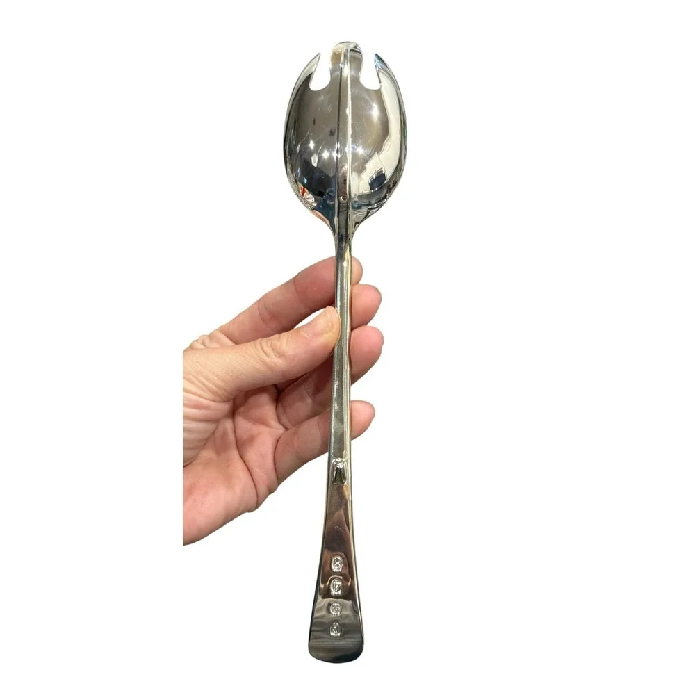 Gerity Georgian Salad Serving Spoon Fork Set Silverplate Reproduction‎ 13 Inch